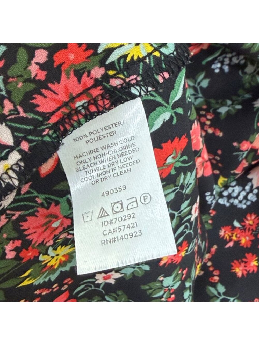 LOFT Floral Women L Sleeveless Ruffled Shoulders Lightweight Vibrant Multi-Color - Picture 4 of 9